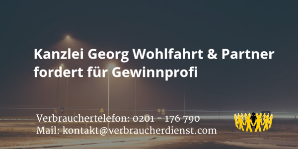 Beitragsbild: Kanzlei Georg Wohlfahrt & Partner fordert für Gewinnprofi