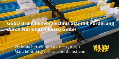 Beitragsbild: GGSO Branchenverzeichnis SLU mit Forderung durch National Inkasso GmbH