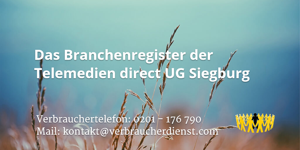 Beitragsbild: Das Branchenregister der Telemedien direct UG Siegburg