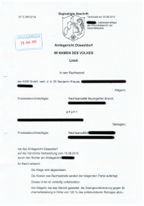Urteil AG Düsseldorf