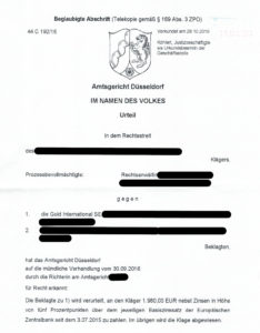 Urteil 44C19216 AG Düsseldorf