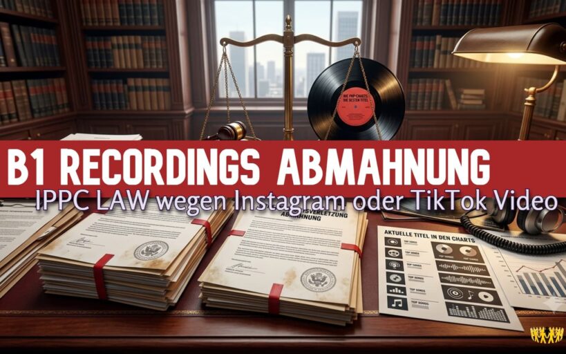 Titelbild: B1 Recordings Abmahnung und IPPC LAW: Was bei Instagram- oder TikTok-Videos mit Musik wichtig ist