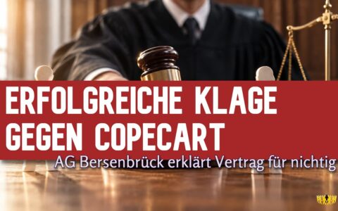 TItel: Erfolgreiche Klage gegen Copecart: AG Bersenbrück erklärt Vertrag für nichtig